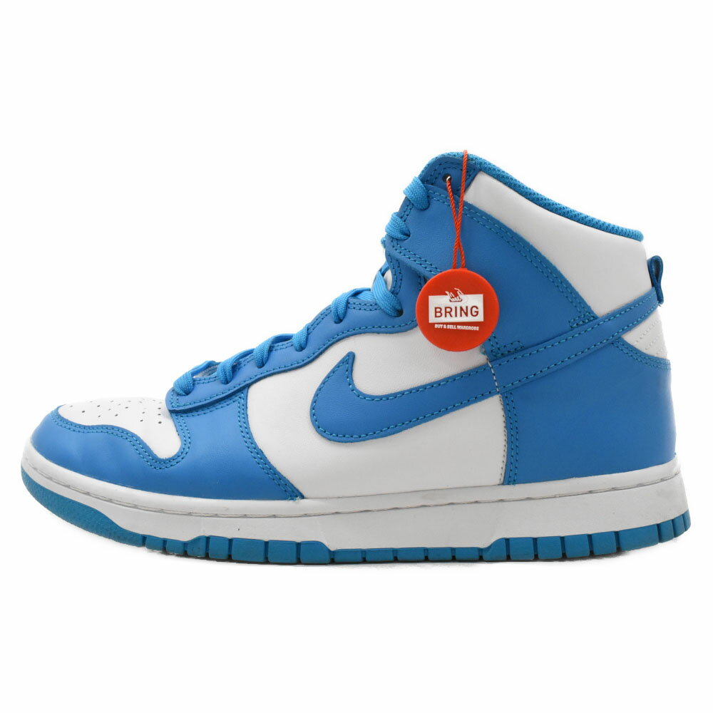 NIKE(ナイキ) サイズ:US9.5/27.5cm DUNK HI RETRO CHAMPIONSHIP BLUE ダンクハイレトロチャンピンシップブルースニーカー ライトブルー/ホワイト US9.5/27.5cm DD1399-400【中古】【程度B】【カラーブルー】【取扱店舗BRING仙台店】