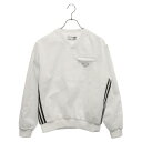 PRADA(プラダ) サイズ:XS 21SS×adidas Re-Nylon Sweatshirt リナイロン スウェットシャツ トレーナー アディダス ホワイト UJL206【中古】【程度A】【カラーホワイト】【取扱店舗新宿】