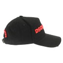 DSQUARED2(ディースクエアード) BaseBall Cap ダメージ加工 ベースボールキャップ BCW002805C00001 ブラック/ピンク【中古】【程度A】【カラーブラック】【オンライン限定商品】