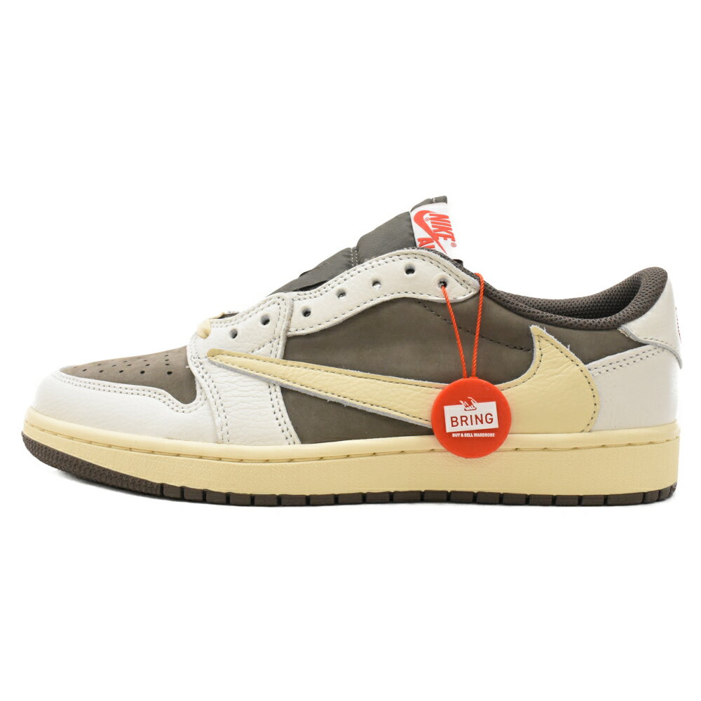 NIKE(ナイキ) サイズ:26.5cm ×TRAVIS SCOTT AIR JORDAN 1 LOW OG REVERSE MOCHA DM7866-162 トラヴィススコット エアジョーダン1 ロー リバースモカ ローカットスニーカー US8.5/26.5cm【新古品/中古】【程度S】【カラーベージュ】【取扱店舗BRING福岡天神店】