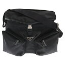 PRADA(プラダ) SHOULDER BAG トライアングル 三角ロゴプレート レザーショルダーバッグ カメラバッグ ブラック 2VD062【中古】【程度A】【カラーブラック】【取扱店舗BRING渋谷ANNEX店】