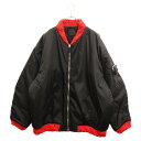 PRADA(プラダ) サイズ:XL 21AW Triangular Plate Nylon Bomb Blouson 三角プレート ナイロンボンバーブルゾン ブラック/レッド SGC100 S222 1WQ8【中古】【程度A】【カラーブラック】【取扱店舗新宿】