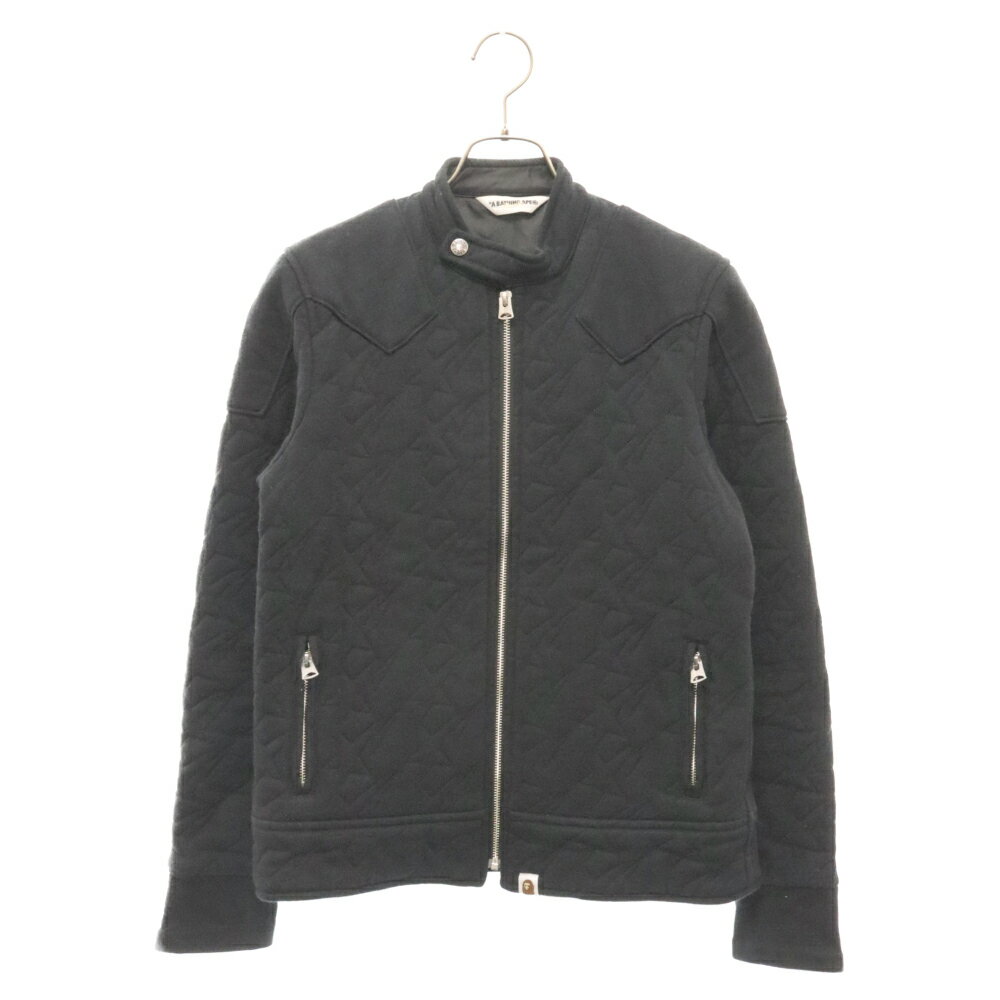 A BATHING APE(アベイシングエイプ) サイズ:S エイプスター キルティング ハンティングジャケット ジップアップジャケット ブラック【中古】【程度B】【カラーブラック】【オンライン限定商品】のサムネイル