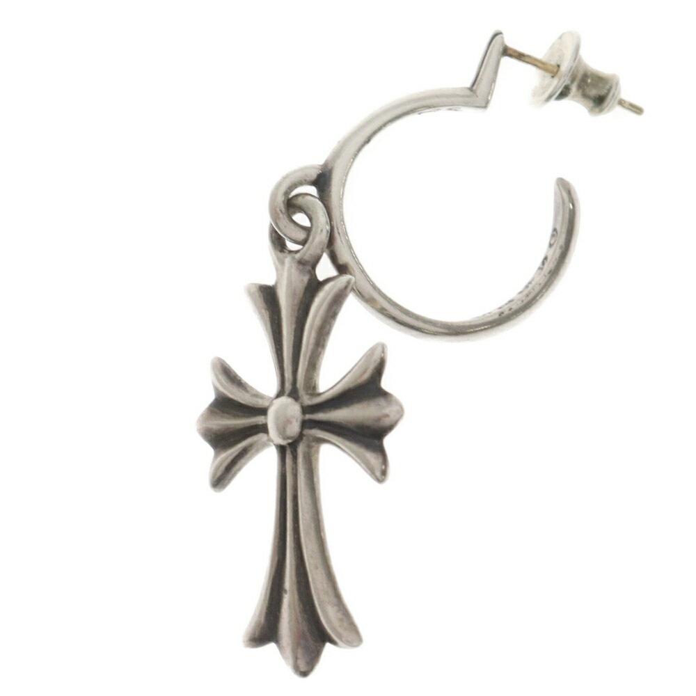 CHROME HEARTS(クロムハーツ) TINY CH CROSS/タイニーCHクロスフープピアス シルバー【中古】【程度B】【カラーシルバー】【取扱店舗BRING札幌店】