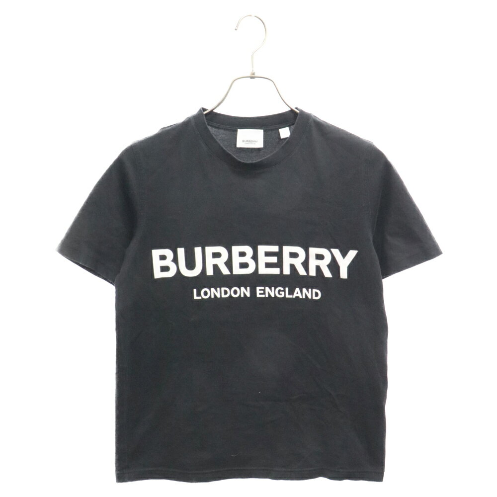 BURBERRY(バーバリー) サイズ:S ロゴプリントクルーネックTシャツ 半袖カットソー ブラック レディース 8011651【中古】【程度B】【カラーブラック】【取扱店舗BRING札幌店】