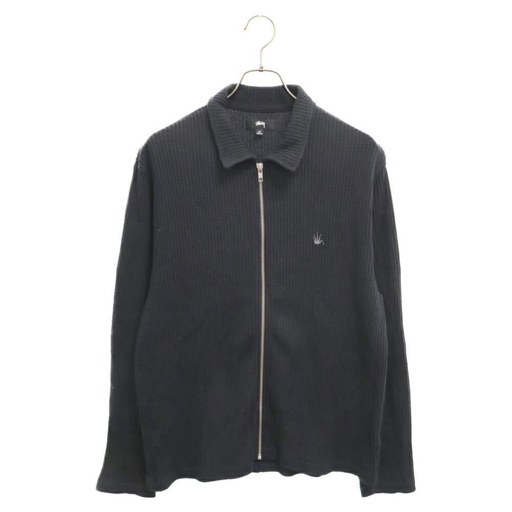 STUSSY(ステューシー) サイズ:M 23AW BIG THERMAL ZIP SHIRT サーマルジップアップシャツ ブラック 1140317【中古】【程度A】【カラーブラック】【取扱店舗BRING仙台店】