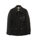 BURBERRY BLACK LABEL(バーバリー ブラックレーベル) サイズ:L WOOL ZIP ウール ジップメルトンジャケット ブラック BMP88-726-09【中古】【程度B】【カラーブラック】【オンライン限定商品】