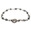 Justin Davis(ジャスティンデイヴィス) SKULL DIVINE Bracelet スカルブレスレット シルバー【中古】【程度B】【カラーシルバー】【取扱店舗BRING渋谷ANNEX店】