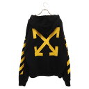 OFF-WHITE(オフホワイト) サイズ:XL Caravaggio Printed Drawstring Hoodie カラヴァッジオ フォトプリント プルオーバースウェットパーカー ブラック OMBB037C99FLE011