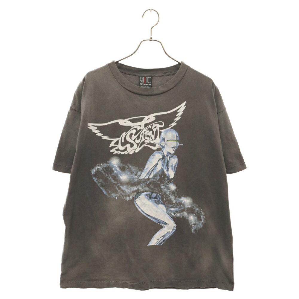 SAINT MICHAEL(セントマイケル) サイズ:XL 22SS×SORAYAMA SS TEE SORAYAMA 空山基 ダメージ加工 セクシーロボット プリント半袖Tシャツ ブラック SM-S22-0000-073【中古】【程度A】【カラーブラック】【取扱店舗BRING渋谷ANNEX店】のサムネイル