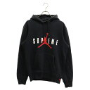 NIKE(ナイキ) サイズ:S ×SUPREME Air Jordan Hooded Sweatshirt シュプリーム エア ジョーダン フーディー スウェットシャツ パーカー ブラック【中古】【程度B】【カラーブラック】【取扱店舗BRING京都河原町店】