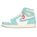 NIKE(ナイキ) サイズ:US9/27cm AIR JORDAN 1 RETRO HIGH OG TURBO GREEN エアジョーダン1 レトロハイオージーターボグリーン ハイカットスニーカー US9/27cm 555088-311【中古】【程度A】【カラーブルー】【取扱店舗原宿】