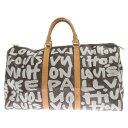 LOUIS VUITTON(ルイヴィトン) サイズ:50 キーポル50 グラフィティ ボストンバッグ ブラウン ホワイト M92197 FL0051【中古】【程度B】【カラーブラウン】【取扱店舗BRINGアメリカ村店】