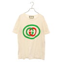 GUCCI(グッチ) サイズ:XS 20SS Oversize Tee With Interlocking G/S 565806 オーバーサイズ GGインターロッキングロゴプリント クルーネック半袖Tシャツ ホワイト