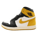 NIKE(ナイキ) サイズ:US10/28cm AIR JORDAN 1 RETRO HIGH OG YELLOW OCHRE 555088-109 エアジョーダンワン ハイカットスニーカー イエローオークル US10/28cm イエロー/ブラック