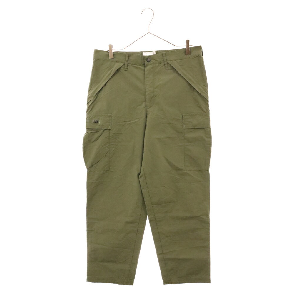 WTAPS(ダブルタップス) サイズ:3 22AW BGT TROUSERS NYCO RIPSTOP トラウザー コットン ナイロン カーゴパンツ カーキ 222WVDT-PTM06【中古】【程度A】【カラーグリーン】【取扱店舗BRING仙台店】