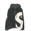 SUPREME(シュプリーム) サイズ:L 20AW×THE NORTH FACE S Logo Hooded Fleece Jacket ノースフェイス Sロゴフリースジャケット ブラック NT62004I【中古】【程度B】【カラーブラック】【オンライン限定商品】