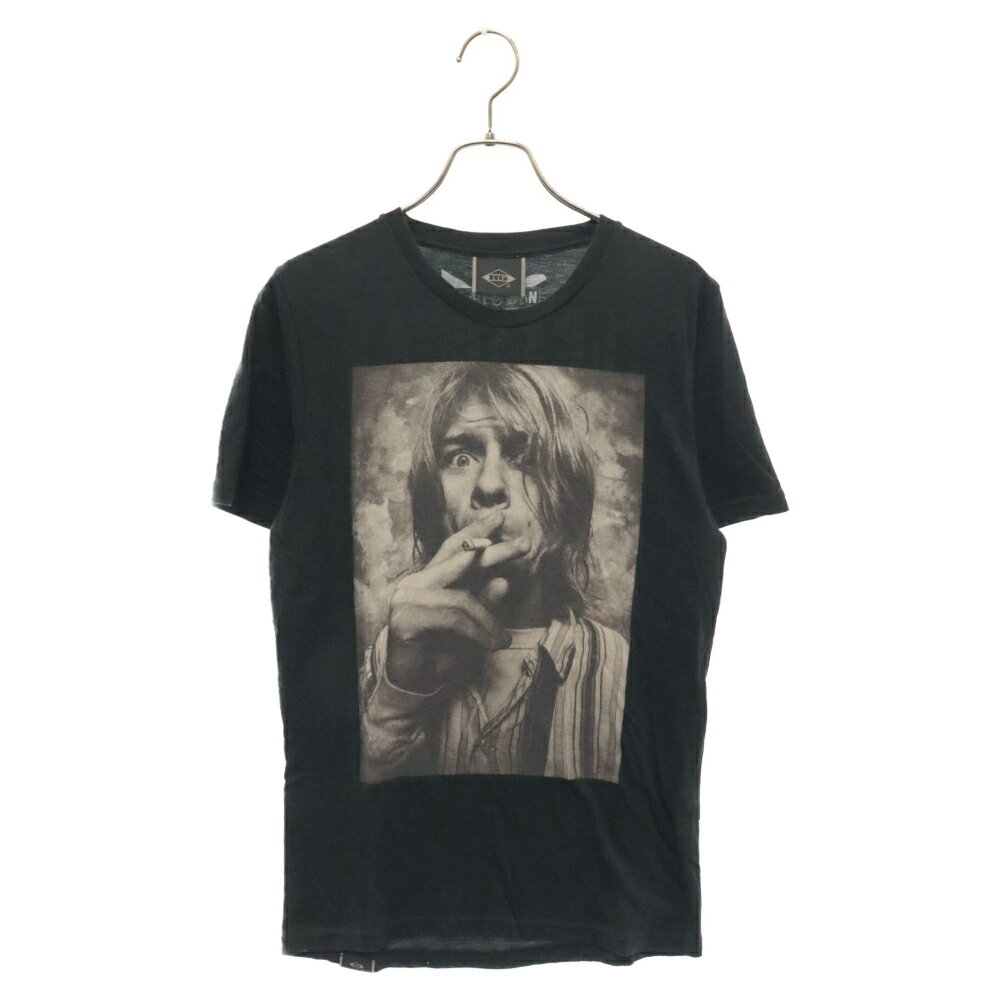 HYSTERIC GLAMOUR(ヒステリックグラマー) サイズ:S × KURT COBAIN GRANDMA TAKE ME HOME × カートコバーン フォトプリント半袖Tシャツ カットソー ブラック 4CT-4631【中古】【程度B】【カラーブラック】【取扱店舗BRING THRIFT CLOSET】