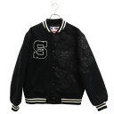 SUPREME(シュプリーム) サイズ:M 20SS×NEW ERA×MLB Varsity Jacket ニューエラ メジャーリーグベースボール バーシティジャケット スタジャン ブラック【中古】【程度B】【カラーブラック】【取扱店舗BRING札幌店】