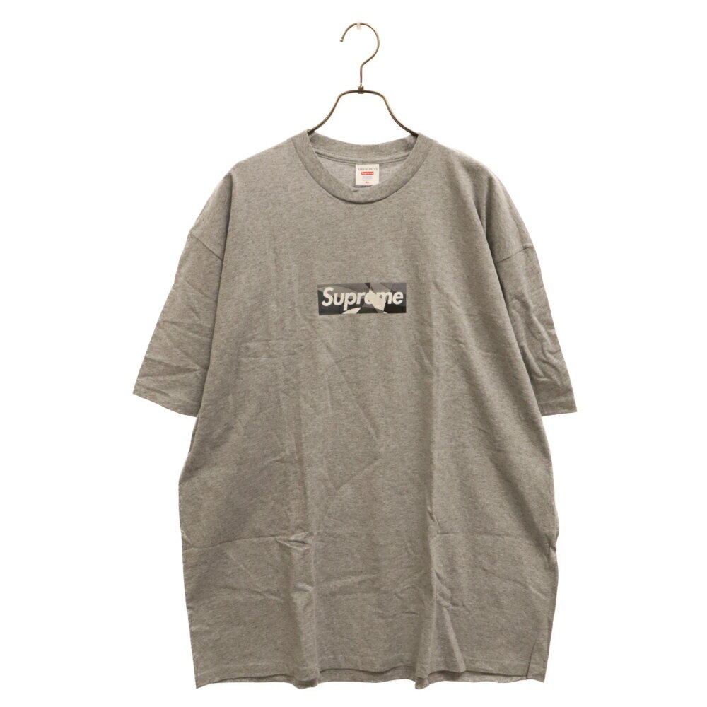 SUPREME(シュプリーム) サイズ:XL 21SS Emilio Pucci Box Logo Tee エミリオ プッチ ボックスロゴ クルーネック カットソー 半袖Tシャツ グレー【中古】【程度B】【カラーグレー】【取扱店舗BRING THRIFT CLOSET】