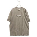 SUPREME(シュプリーム) サイズ:XL 21SS Emilio Pucci Box Logo Tee エミリオ プッチ ボックスロゴ クルーネック カットソー 半袖Tシャツ グレー【中古】【程度B】【カラーグレー】【取扱店舗BRING THRIFT CLOSET】