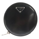 PRADA(プラダ) Brushed Leather Triangle Logo Circle Chain Pouch 1NR003 ZO6 F0002 ブラッシュドレザー トライアングルロゴ サークルポーチ チェーンショルダーバッグ【新古品/中古】【程度S】【カラーブラック】【取扱店舗新宿】