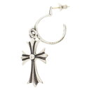 CHROME HEARTS(クロムハーツ) TINY CH CROSS/タイニーCHクロスフープ シルバーピアス シルバー【中古】【程度A】【カラーシルバー】【取扱店舗渋谷】