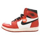 NIKE(ナイキ) サイズ:26.0cm 94復刻 AIR JORDAN1 エアジョーダン1 1994 シカゴ ハイカットスニーカー レッド/ホワイト 130207-101 US8【新古品/中古】【程度S】【カラーレッド】【取扱店舗渋谷】