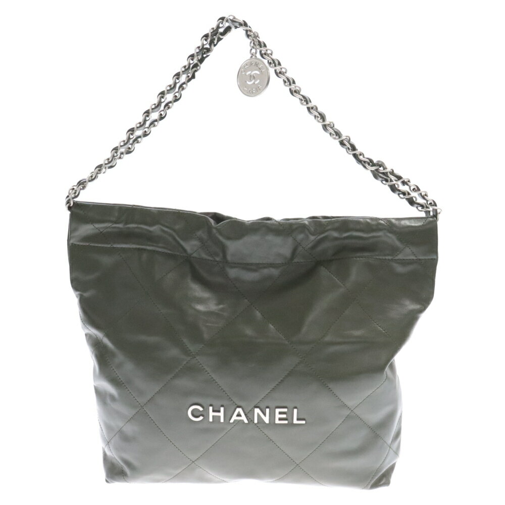 CHANEL(シャネル) シャネル22 シャイニーカーフ レザー スモール ショルダー/ハンドバッグ ...