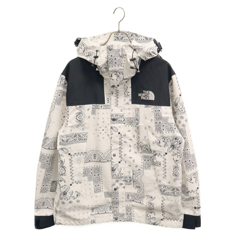 THE NORTH FACE(ザノースフェイス) サイズ:XL 22AW NOVELTY ECO GTX MOUNTAIN JACKET NJ2GN60 マウンテンジャケット マウンテンパーカー バンダナ柄 ホワイト/ブラック【中古】【程度A】【カラーホワイト】【取扱店舗BRING梅田茶屋町店】