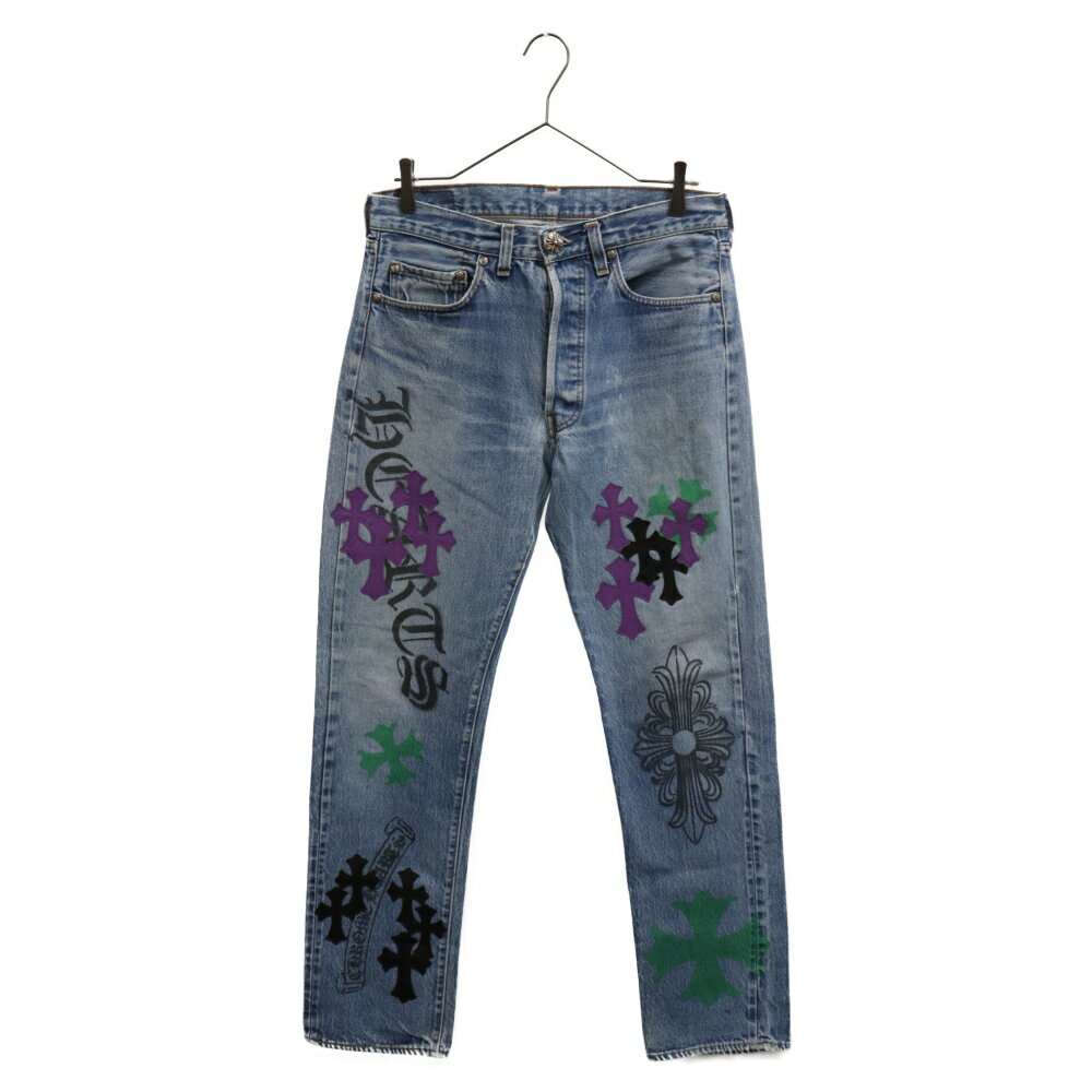 CHROME HEARTS(クロムハーツ) サイズ:30.0inch ×LEVI'S 501 STENCIL DENIM ステンシル ペイントデザイ..