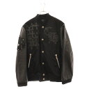 CHROME HEARTS(クロムハーツ) サイズ:L LETTERMAN JACKET クロスパッチ レターマンジャケット スタジャン ブラック【中古】【程度A】【カラーブラック】【取扱店舗原宿】