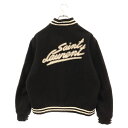 SAINT LAURENT PARIS(サンローランパリ) サイズ:54 22AW COLLEGE LOGO TEDDY JACKET カレッジロゴテディジャケット 625918 Y180W ブラック【中古】【程度B】【カラーブラック】【取扱店舗新宿】