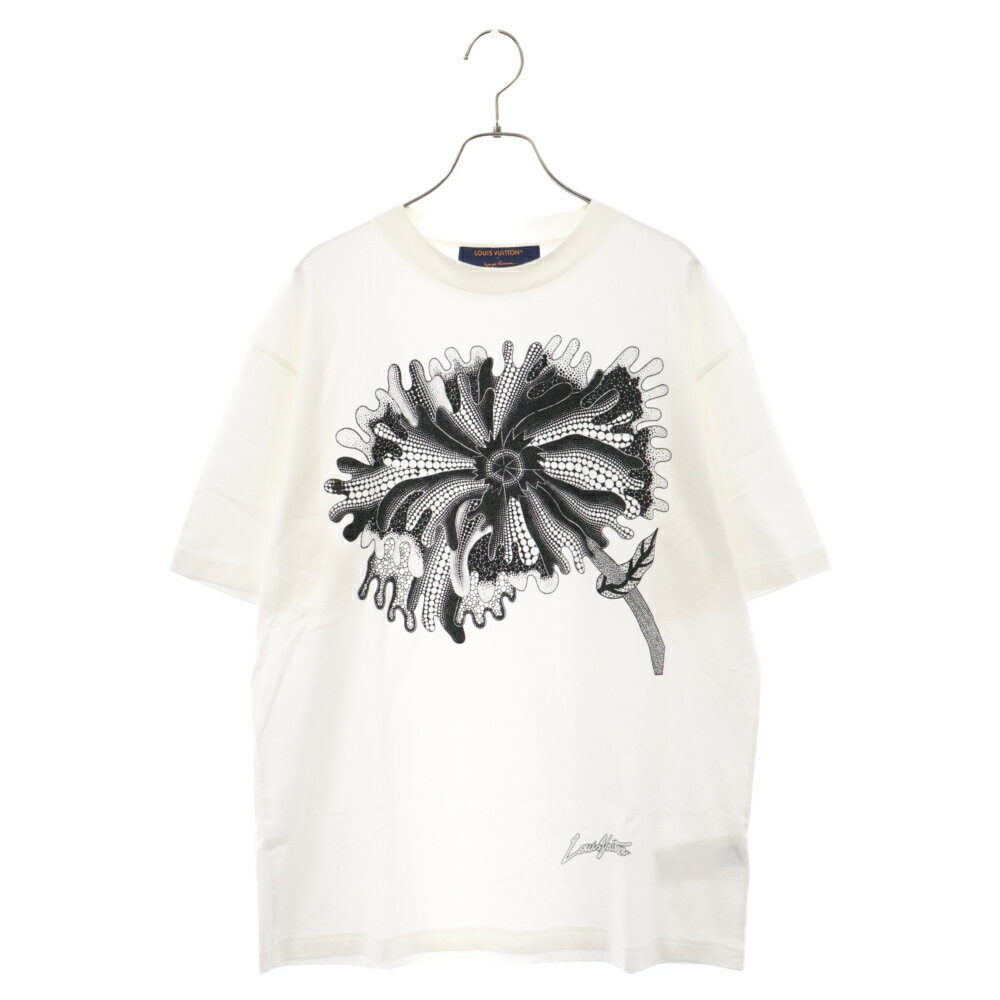 LOUIS VUITTON(ルイヴィトン) サイズ:M 23SS ×草間彌生 サイケデリックフラワー クルーネック 半袖Tシャツ RM231H NPG HOY37W ホワイト【中古】【程度B】【カラーホワイト】【取扱店舗BRING福岡天神店】 1