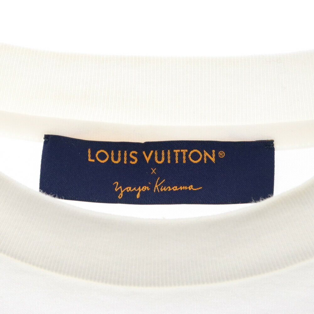 LOUIS VUITTON(ルイヴィトン) サイズ:M 23SS ×草間彌生 サイケデリックフラワー クルーネック 半袖Tシャツ RM231H NPG HOY37W ホワイト【中古】【程度B】【カラーホワイト】【取扱店舗BRING福岡天神店】 3