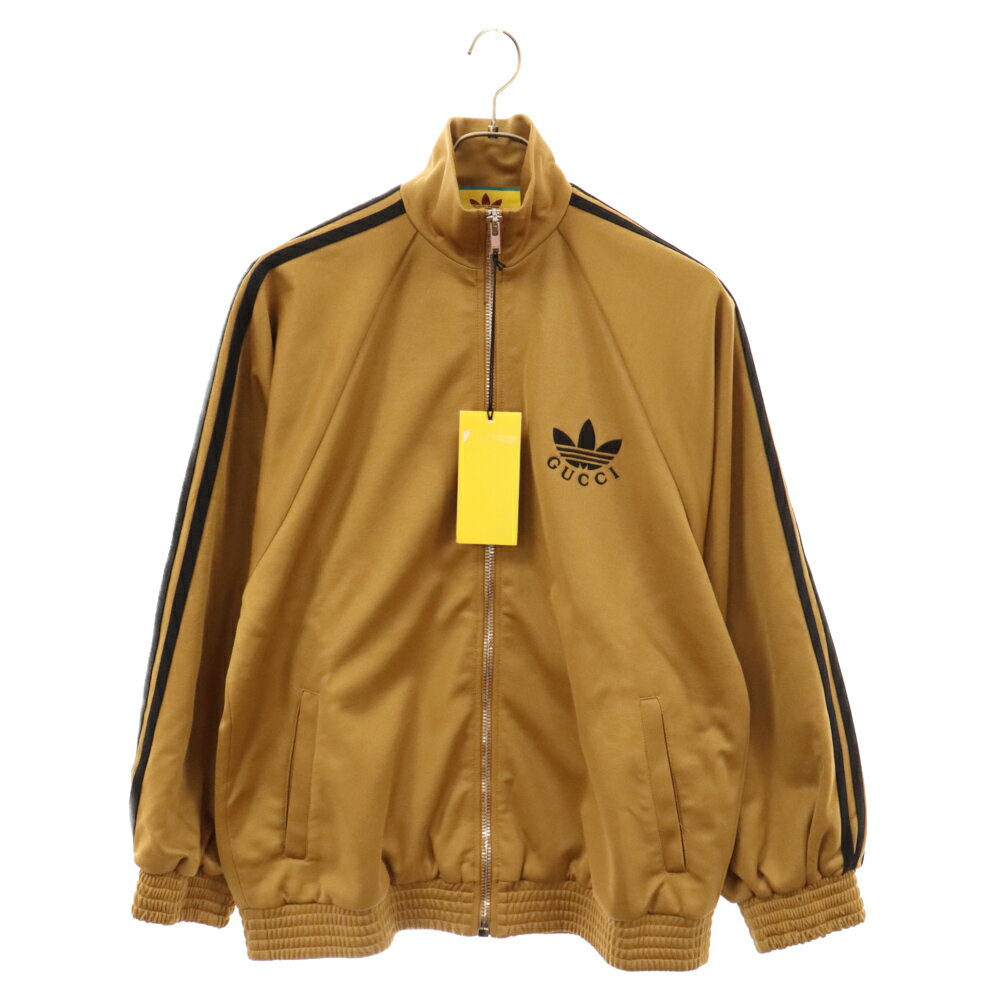 GUCCI(グッチ) サイズ:XS 23SS×adidas Cotton Jersey Zip Jacket 712952 XJEGU アディダス コットンジャージージップアップトラックジャケット ベージュ【新古品/中古】【程度S】【カラーベージュ】【取扱店舗BRING福岡天神店】