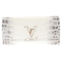 LOUIS VUITTON(ルイヴィトン) サハラ クロコダイル レザー ポルトフォイユ カプシーヌ 長財布 ウォレット ホワイト N99302【新古品/中古】【程度S】【カラーホワイト】【取扱店舗BRING京都河原町店】