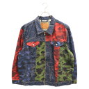 A BATHING APE(アベイシングエイプ) サイズ:XXL ×Levi's リーバイス MULTICOLOR CAMO TRUCKER JACKET マルチカラーカモトラッカーデニムジャケット A1138-0000【中古】【程度A】【カラーマルチカラー】【取扱店舗BRING THRIFT CLOSET】