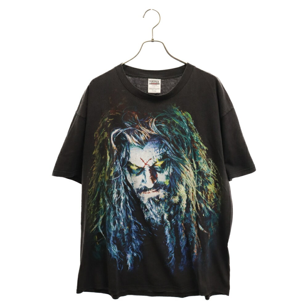 楽天ブランド買取・販売　BRINGVINTAGE（ヴィンテージ） サイズ:XL 90s ROB ZOMBIE100％ HARDCORE ロブゾンビ ハードコア 半袖Tシャツ カットソー ブラック【中古】【程度C】【カラーブラック】【取扱店舗AWESOME原宿店】