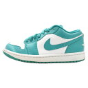 NIKE(ナイキ) サイズ:24.0cm WMNS AIR JORDAN 1 LOW Turquoise ウィメンズ エア ジョーダン 1 ロー ターコイズ ローカットスニーカー ホワイト/グリーン US7/24cm DC0774-132【中古】【程度B】【カラーホワイト】【オンライン限定商品】