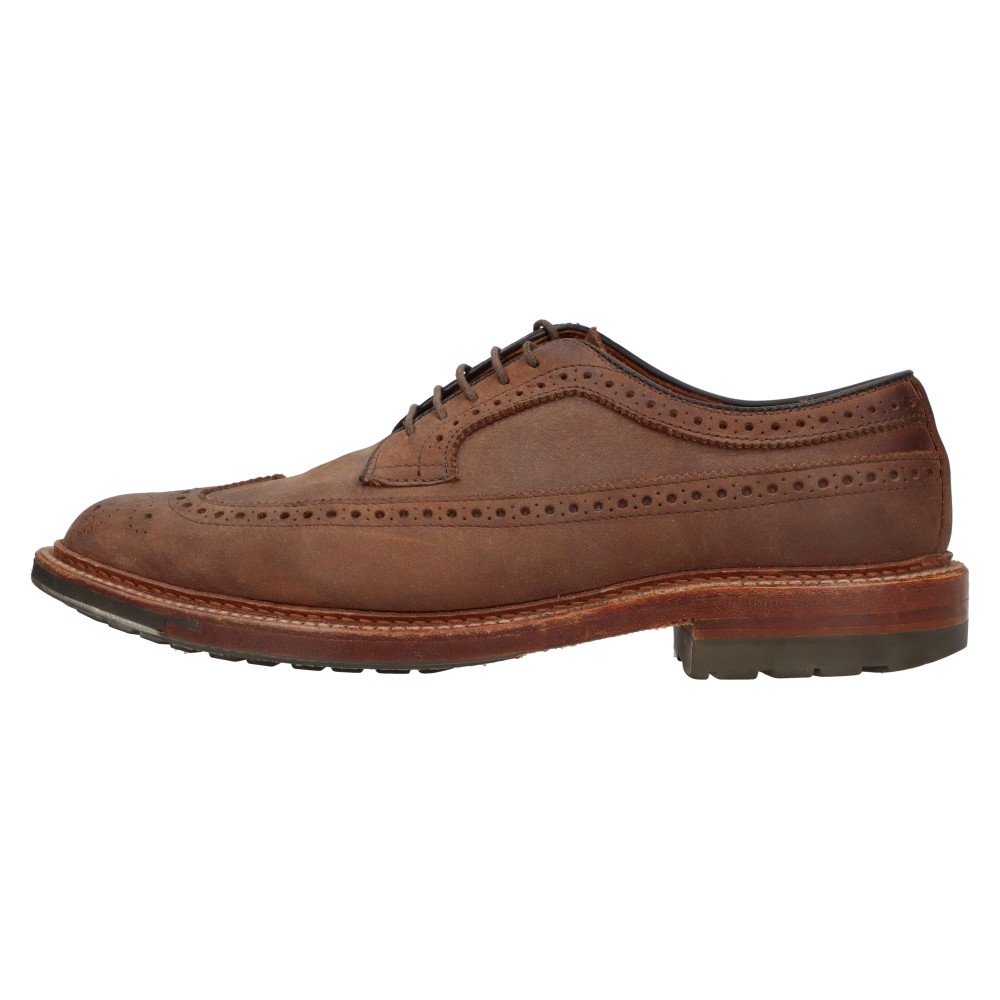 Alden(オールデン) サイズ:6 1/2 D #97862C Tobacco Chamois Long Wing Blucher ウイングチップ レザーシューズ フルブローグ 純正シューツリー付き ブラウン【中古】【程度A】【カラーブラウン】【取扱店舗BRING梅田茶屋町店】