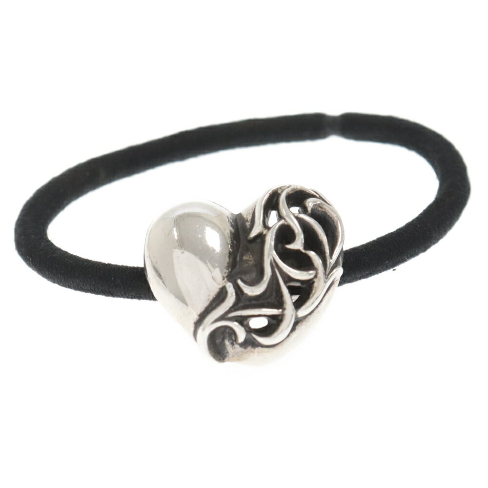 CHROME HEARTS(クロムハーツ) HAIRBAND ハートボタンヘアゴム コンチョ シルバー【中古】【程度B】【カラーシルバー】【取扱店舗BRING心斎橋店】