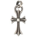 CHROME HEARTS(クロムハーツ) CH CRS SML W/BALE/スモール CHクロス ベイル Wベイル シルバーネックレストップ シルバー【中古】【程度B】【カラーシルバー】【取扱店舗BRING梅田茶屋町店】