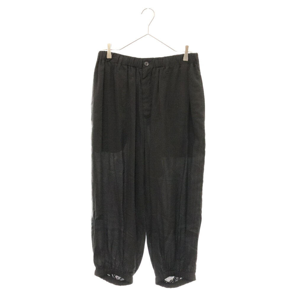 【中古】Yohji Yamamoto POUR HOMME サイズ:2 20SS G-タブギャザー イージーパンツ HN-P32-222 ブラック