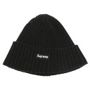 SUPREME(シュプリーム) Overdyed Ribbed Small Box Logo Beanie オーバーダイ スモールボックスロゴ コットンニットキャップ ビーニー 帽子 ブラック【中古】【程度B】【カラーブラック】【取扱店舗BRING THRIFT CLOSET】