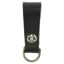 CHROME HEARTS(クロムハーツ) BELT LOOP フレア ボタン レザーベルトループ ブラック/シルバー ※国内ギャラ付き【中古】【程度A】【カラーブラック】【取扱店舗BRING福岡天神店】