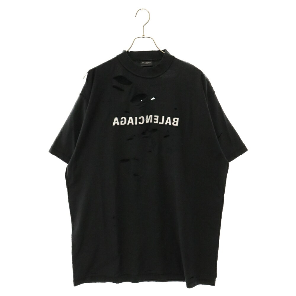 BALENCIAGA(バレンシアガ) サイズ:1 INSIDE OUT T-SHIRT インサイドアウト半袖Tシャツ ブラック 720198 TQVP3【新古品/中古】【程度S】【カラーブラック】【取扱店舗BRING渋谷ANNEX店】