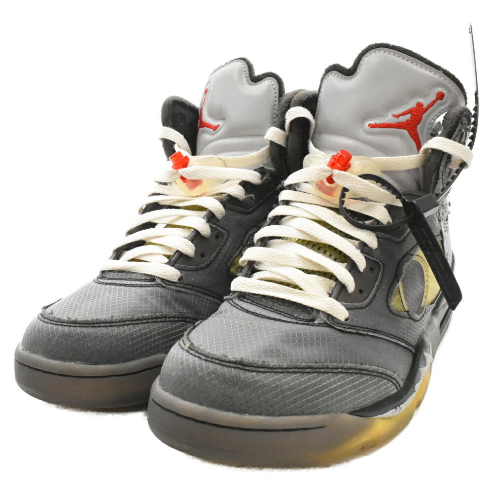 NIKE(ナイキ) サイズ:27.0cm ×OFF-WHITE AIR JORDAN 5 RETRO SP CT8480-001 オフホワイト エアジョーダン5レトロ ハイカットスニーカー ブラック US9/27cm【中古】【程度A】【カラーブラック】【取扱店舗BRING THRIFT CLOSET】 3