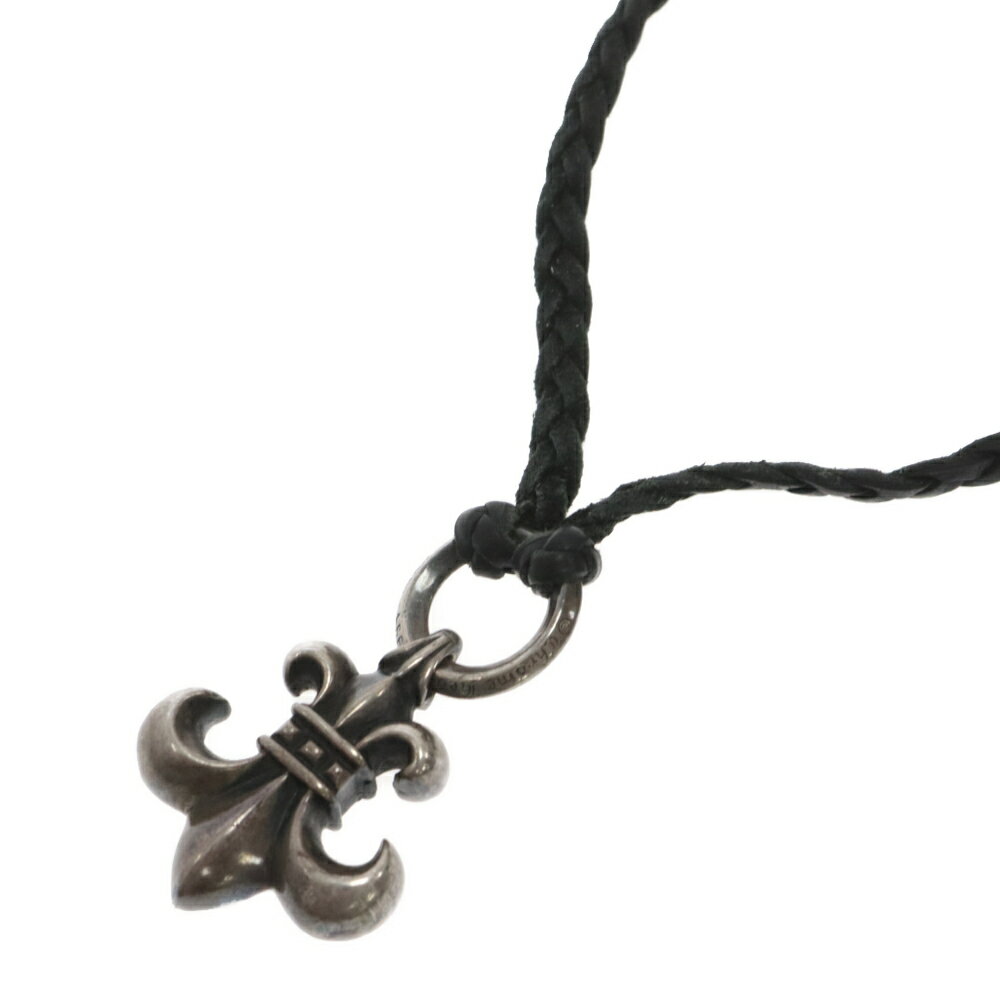 CHROME HEARTS(クロムハーツ) OLD BS FLUER BS オールド フレアペンダント W レザーブレイド ネックレス シルバー【中古】【程度B】【カラーシルバー】【取扱店舗OneStyle名古屋パルコ店】