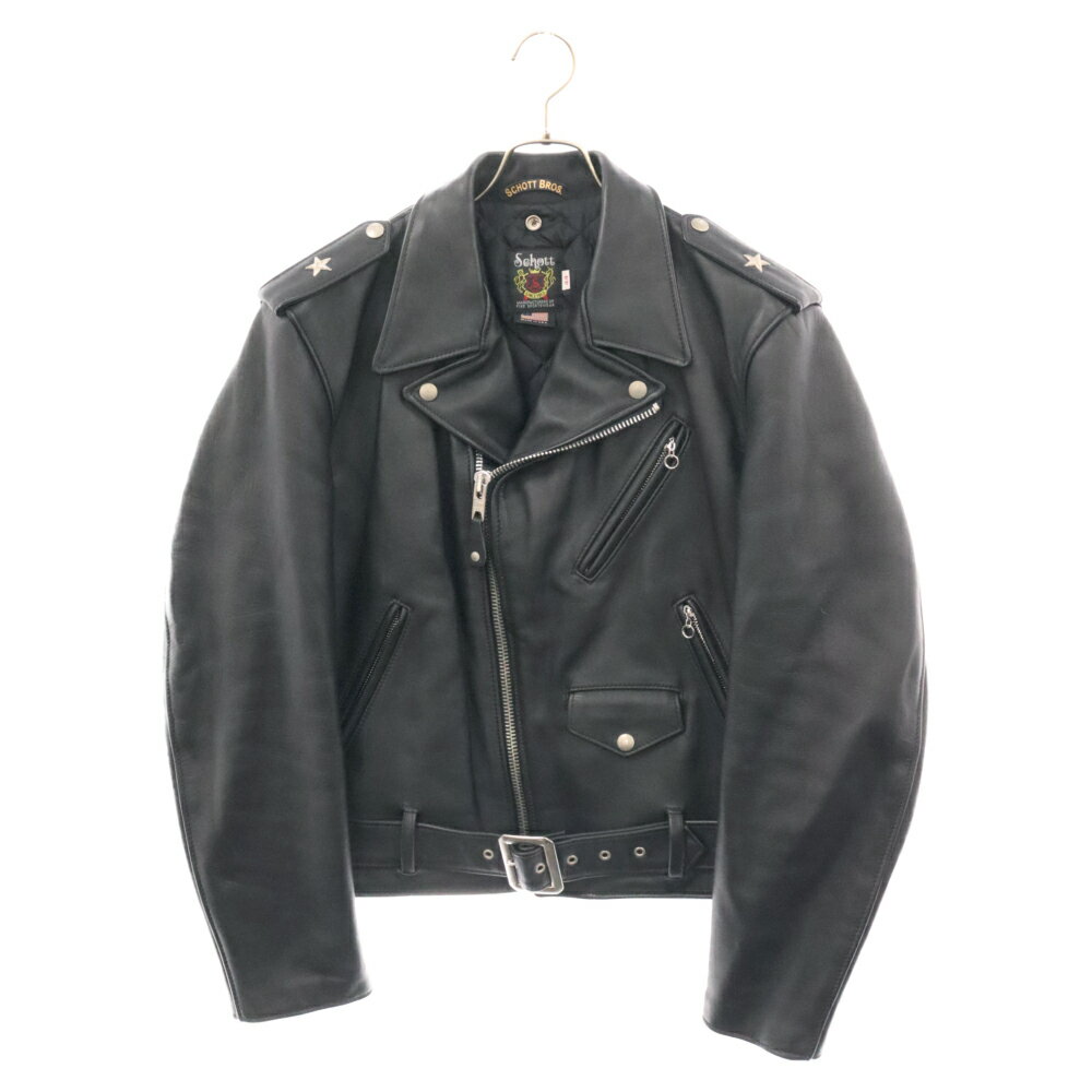 SCHOTT(ショット) サイズ:44 7007 613US VINTAGE ONESTAR ヴィンテージワンスターダブルライダースジャケット レザージャケット ブラック【中古】【程度A】【カラーブラック】【オンライン限定商品】のサムネイル